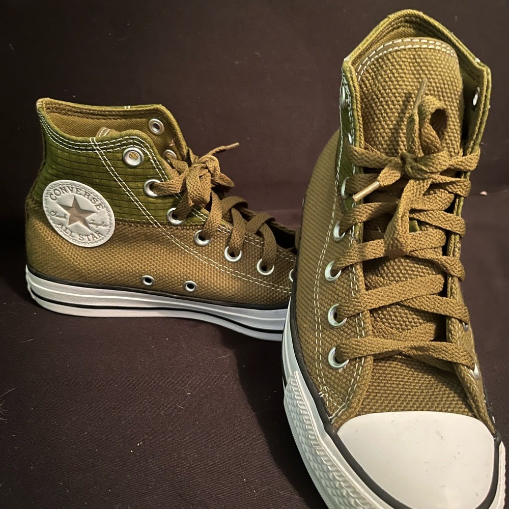 Converse Olive Green High-Top Sneakers